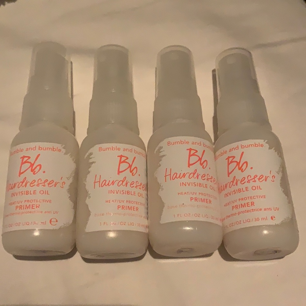 4 travel size Bumble and Bumble hairdressers oil’s